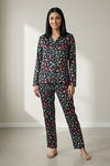 Zivame Buttersoft Knit Poly Pyjama Set - Black Beauty — thumbnail 2
